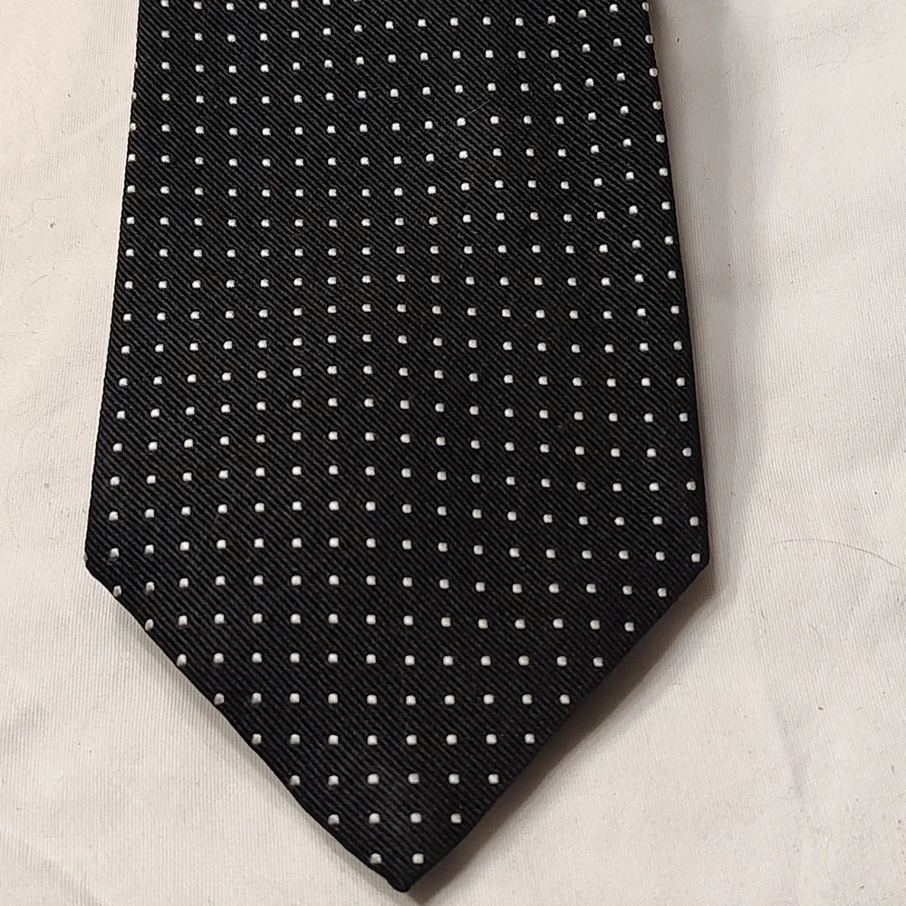 🎉Polo by Ralph Lauren black and white polkadot tie - Picture 1 of 5